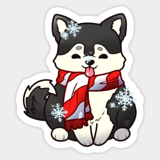 Snowflake Husky Pup Sticker